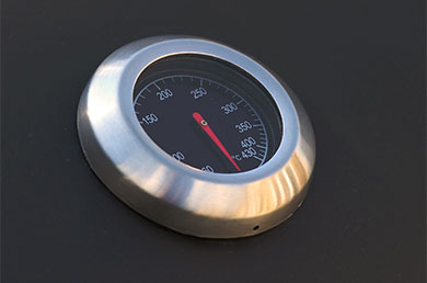 Temperature gauge and LED dials.