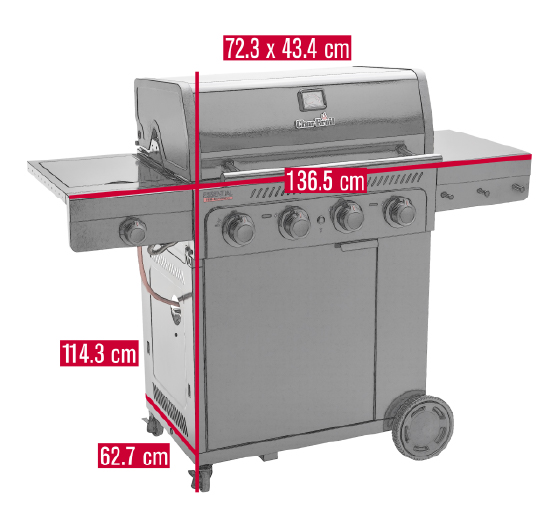 Charbroil 140235 dimensions.