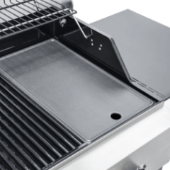 Cast iron side grill plate