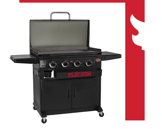 THE 3-Burner Flat Iron™ Gas Griddle