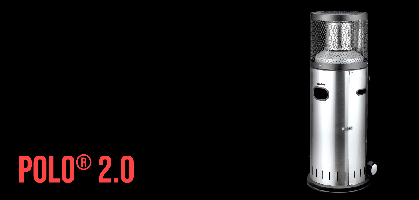 Enders Bullet Polo Patio Gas Heater in Stainless Steel