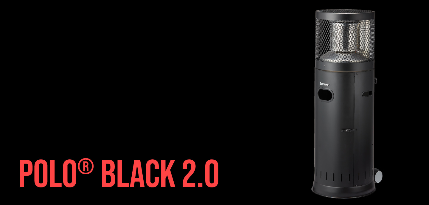 Enders Polo Patio Gas Heater in Black