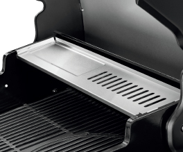 Stainless-steel warming rack.