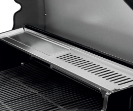 Stainless-steel warming rack.