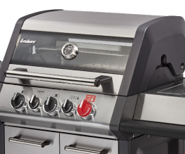 Large enamelled steel cooking hood.