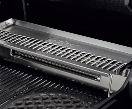 Stainless-steel warming rack.