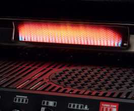 Infrared back (3.5kW) & side burner (2.9kW).