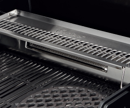 Stainless-steel warming rack.