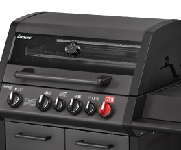 Large enamelled steel cooking hood.