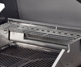 Stainless-steel warming rack.