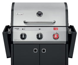 Fold-down side shelves.