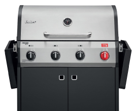 Fold-down side shelves.