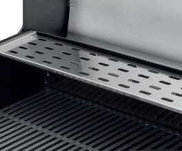 Stainless-steel warming rack.