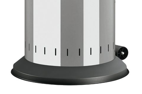 Thermoelectric ignition safety device and tip-over protection.