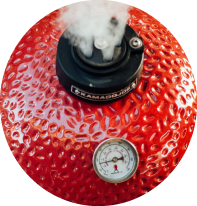 BUILT-IN THERMOMETER & CAST-IRON AIR VENT