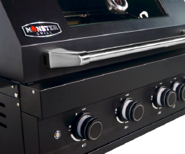 Black coated stainless steel finish