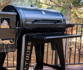 14.5kg hopper capacity & cleanout door.