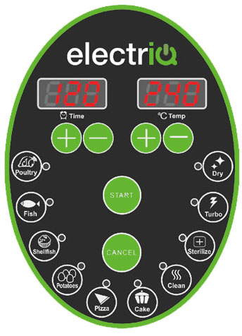 Touch digital controls and display