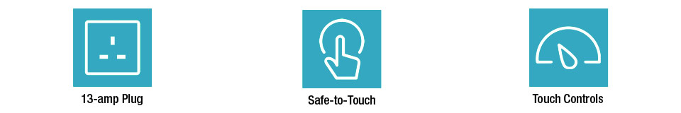 electriQ Induction Hob safe-to-touch surface