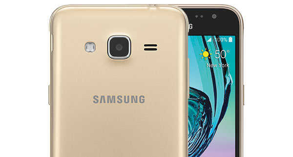 Samsung Galaxy J3 Quick Launch cameras, 8MP rear-facing and 5MP front-facing