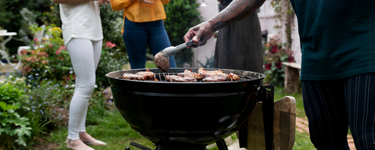 BBQ cooking outdoors