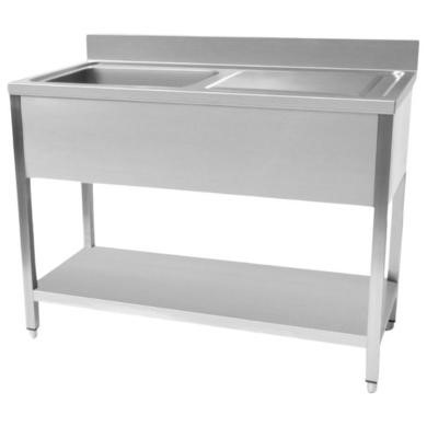 Refurbished STSK-127R 1200mm Wide Single Bowl Stainless Steel Sink Right Hand Drainer
