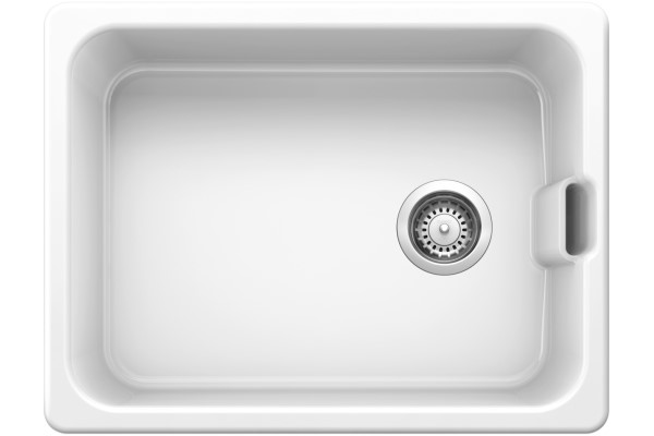 Blanco Single Bowl Undermount Ceramic Belfast Kitchen Sink - White