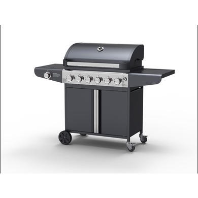 GRADE A1 iQ Premium Burner Black Gas BBQ with side burner with