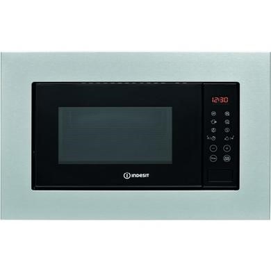 Refurbished Indesit MWI120GX Built In 20L 800W Microwave & Grill Stainless Steel