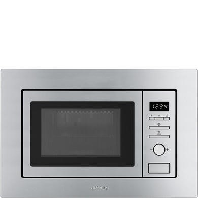 Refurbished Smeg FMI017X Built In 17L with Grill 800W Microwave Stainless Steel