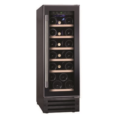 Refurbished Hoover 19 Bottle Capacity Single Zone 30cm Wine Cooler - Black