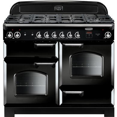 Refurbished Rangemaster Classic 110cm Dual Fuel Range Cooker - Black
