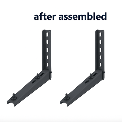 GRADE A1 - electriQ Air Conditioner Wall Mount Brackets in anthracite / grey - Up to 90kg