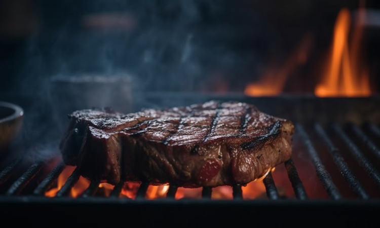 controlling the heat for a BBQ steak