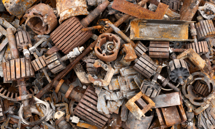 Scrap metal dealer collecting a fridge freezer