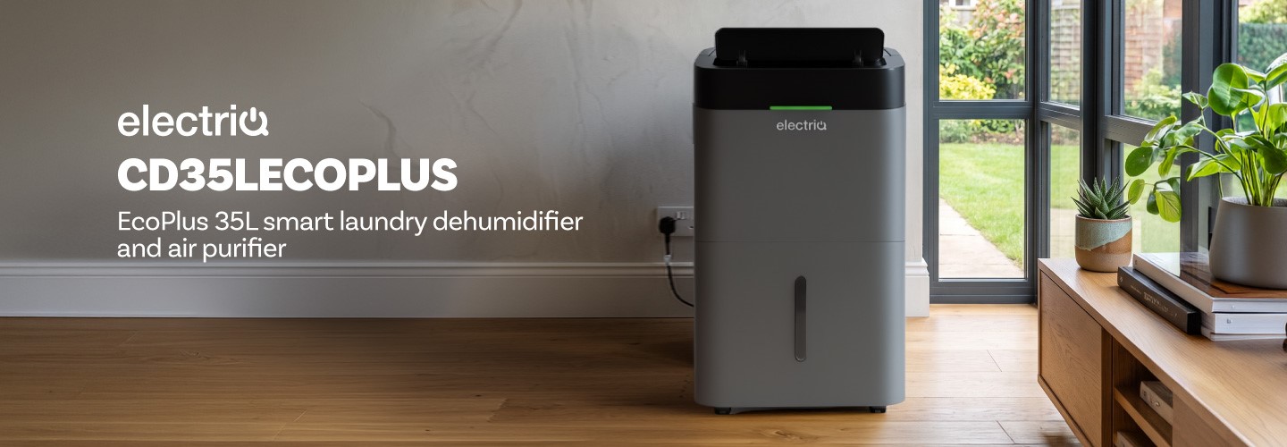 electriQ CD35LECOPLUS EcoPlus 35L Smart Laundry Dehumidifier and Air Purifier.