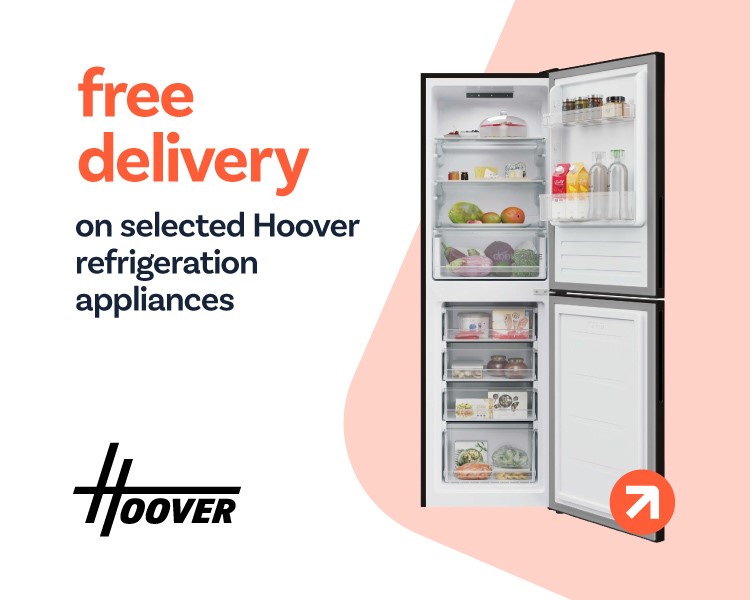 Free delivery on selected Hoover refrigeration.