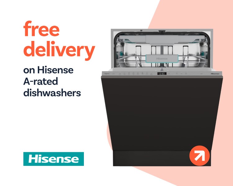 10% off selected Hisense dishwashers.