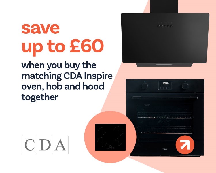 Save up to £60 when you buy the matching CDA Inspire oven, hob and hood together