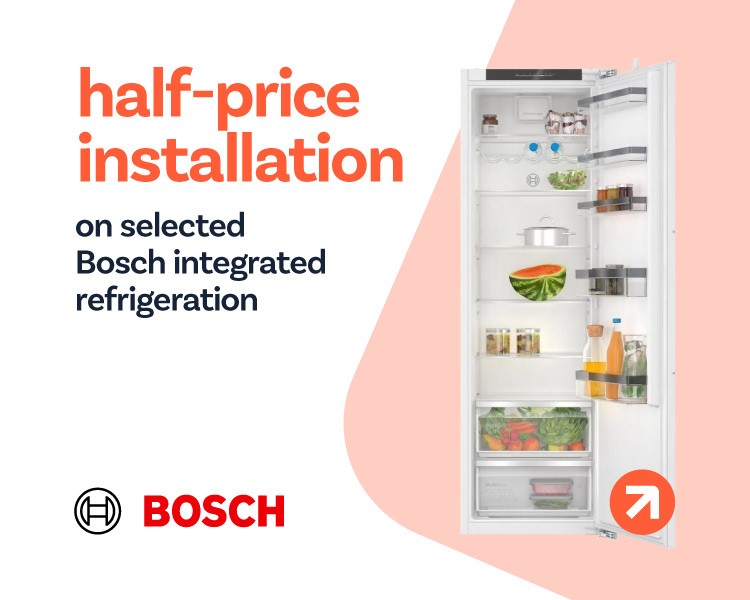 Half price installation on selected Bosch Refrigeration.