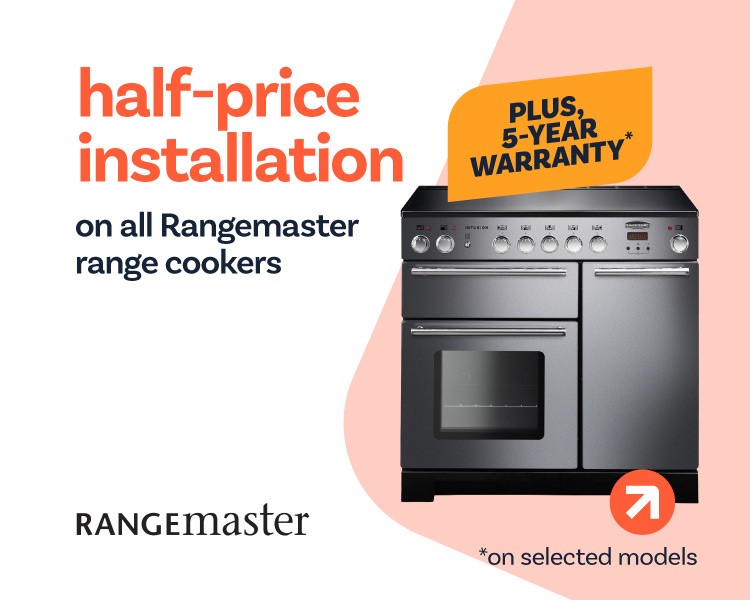 Half-price installation on Rangemaster Range Cookers.