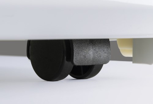 Portable design with castors.