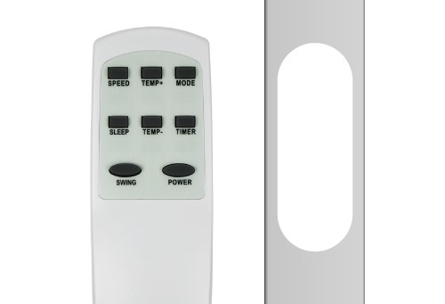 Remote control included.