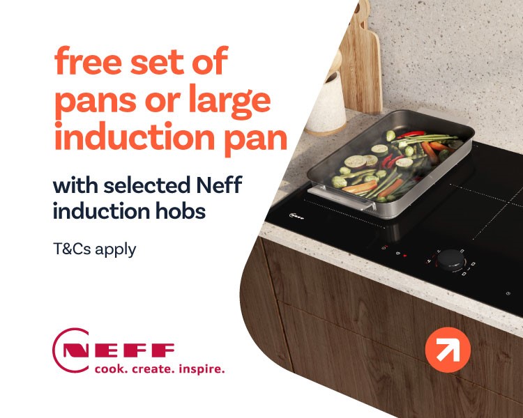 Get a free large flex induction frying pan worth £129 with your Neff induction hob! .