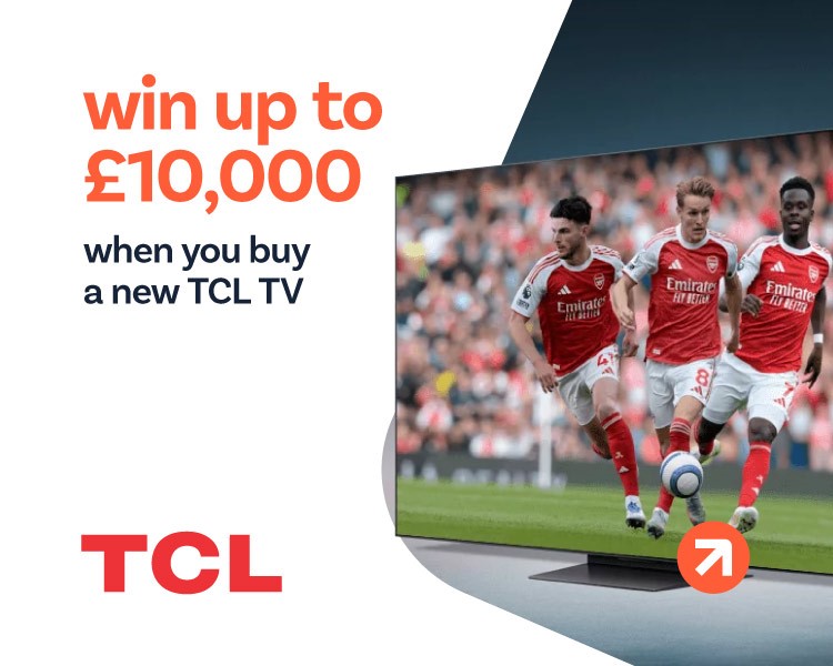 Win up to £10,000 when you buy a new TCL TV