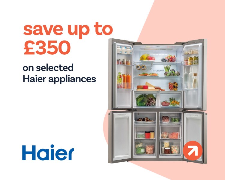 Save up to £350 on selected Haier appliances .