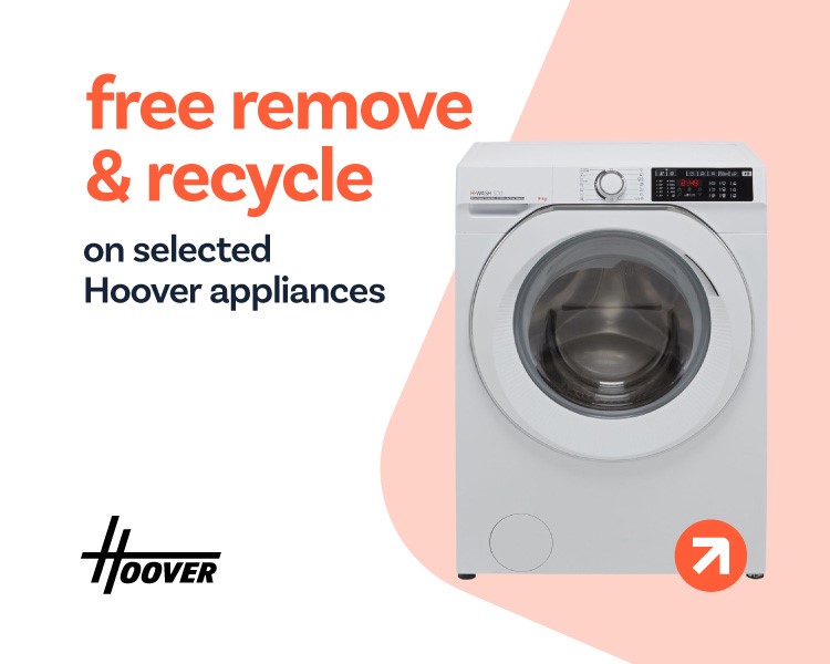 Free remove and recycle on selected Hoover appliances.