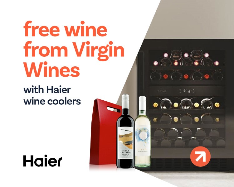 Free Wine from Virgin Wines with selected Haier wine coolers.