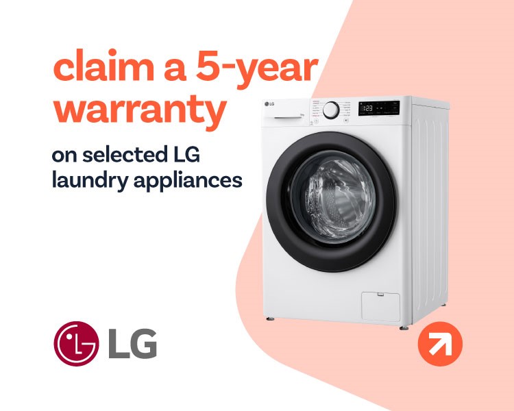5 Year Warranty LG Washing Machine.