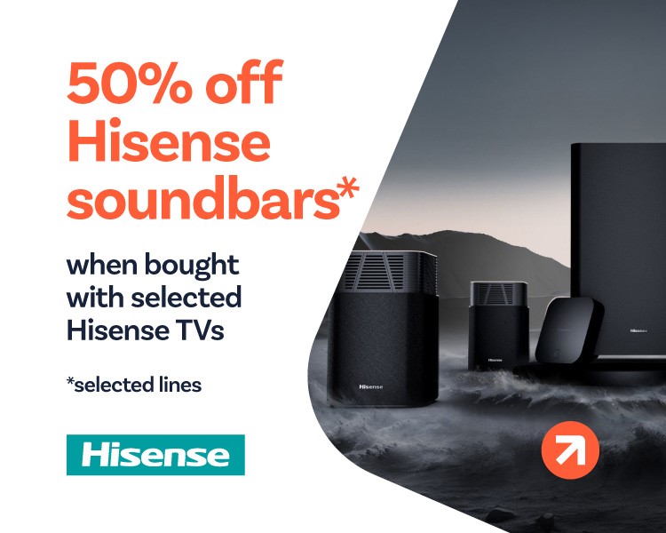 Claim 50% off Hisense soundbars.